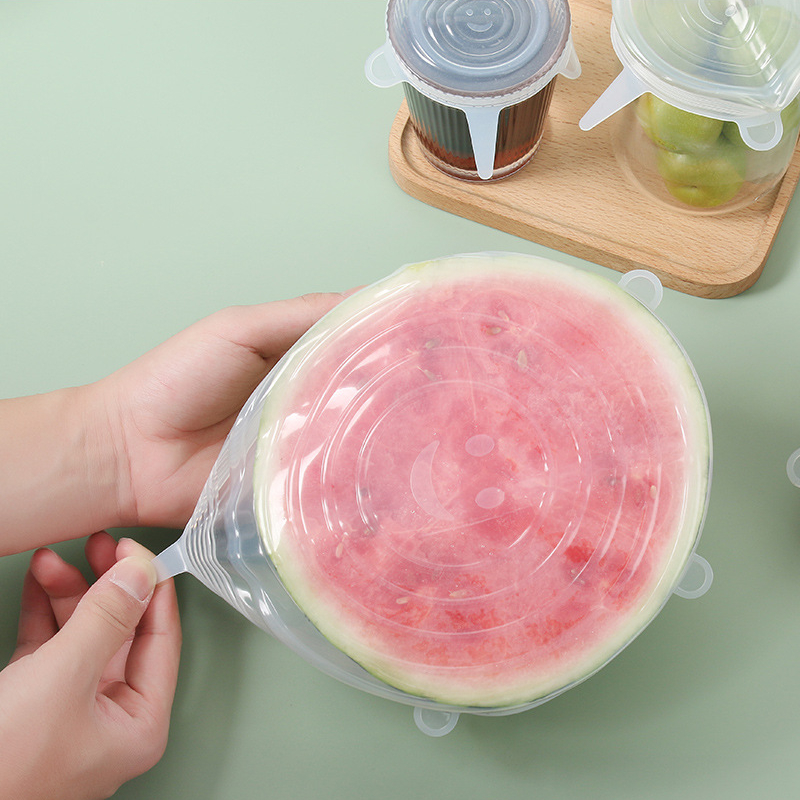 6-Piece Reusable Silicone Stretch Lids – Eco-Friendly Food Storage Covers
