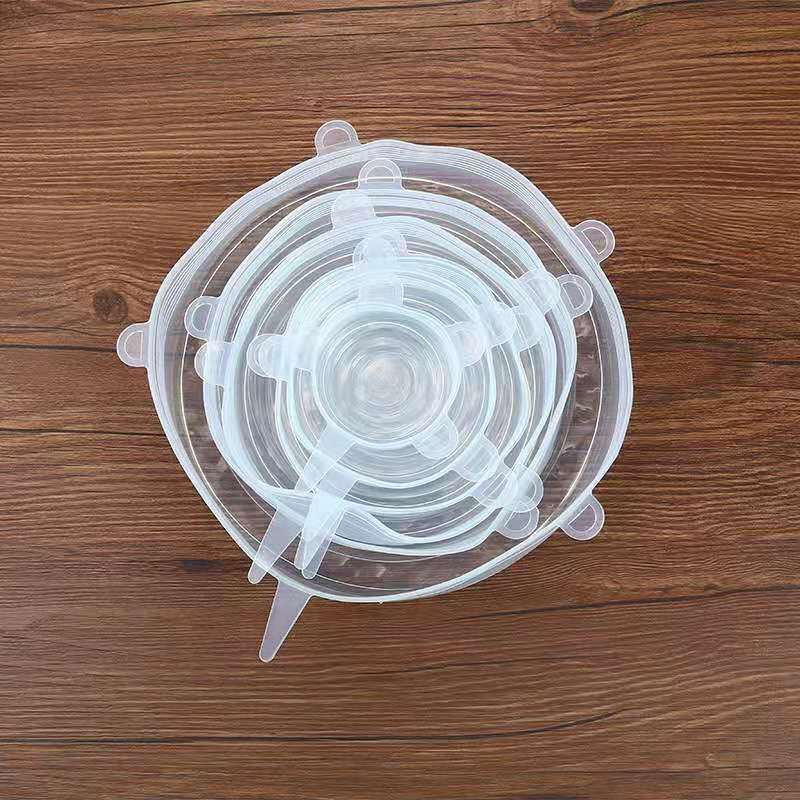 6-Piece Reusable Silicone Stretch Lids – Eco-Friendly Food Storage Covers