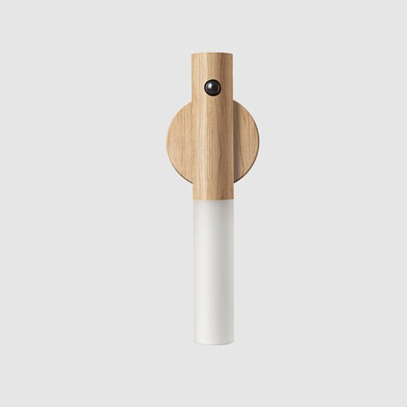 Magnetic Motion Sensor Night Light – USB Rechargeable Wooden LED Lamp
