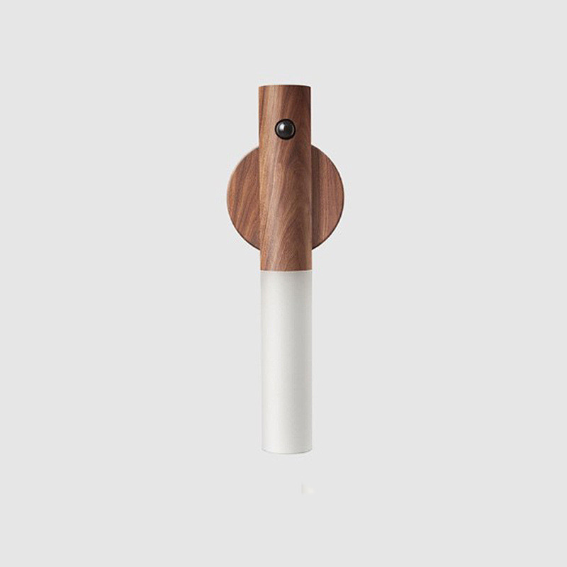 Magnetic Motion Sensor Night Light – USB Rechargeable Wooden LED Lamp