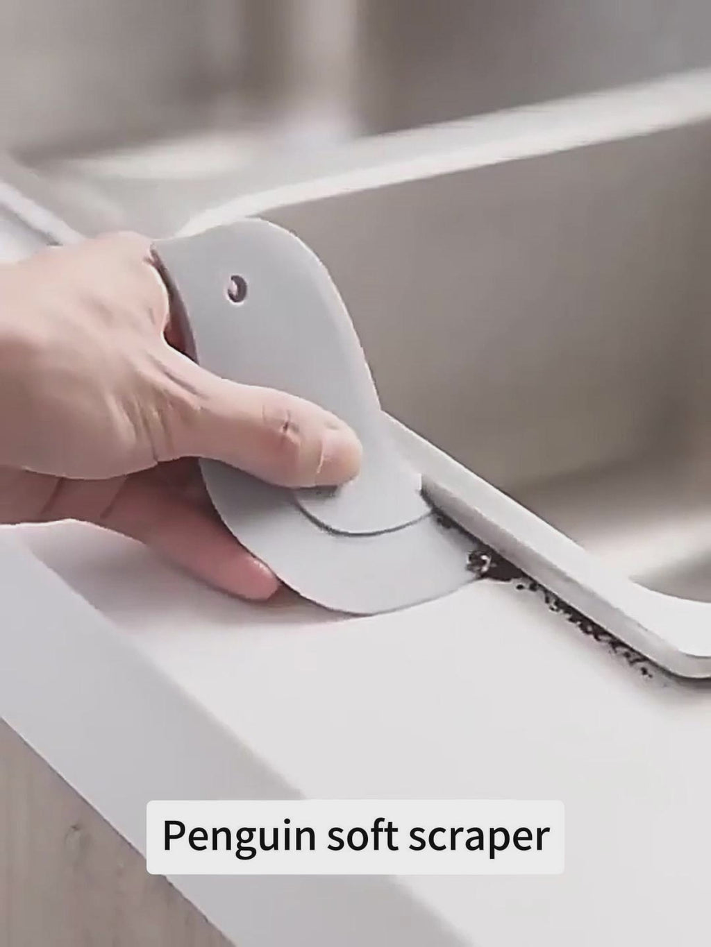 Cute Penguin Silicone Scraper – Multi-Purpose Kitchen Cleaning Tool