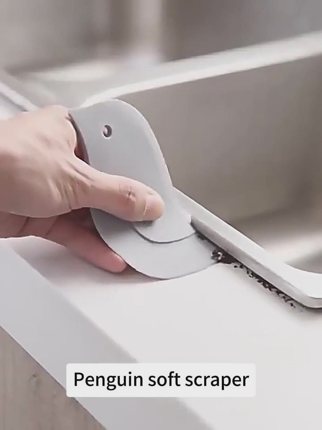 Cute Penguin Silicone Scraper – Multi-Purpose Kitchen Cleaning Tool